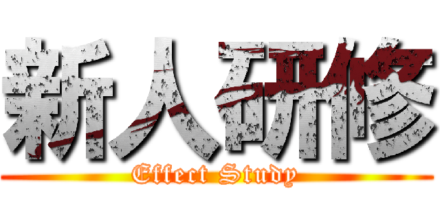 新人研修 (Effect Study)