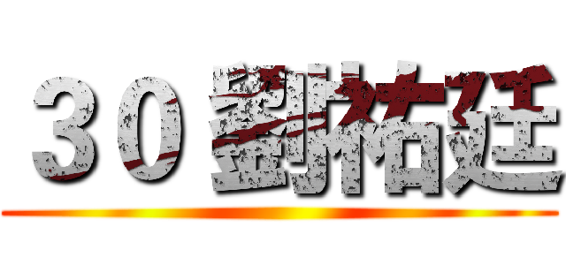 ３０ 劉祐廷 ()