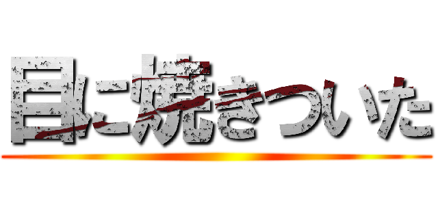 目に焼きついた ()