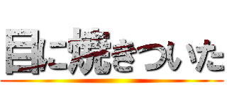 目に焼きついた ()