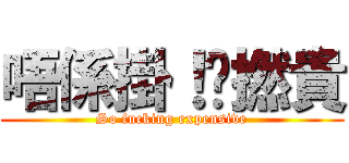 唔係掛！咁撚貴 (So fucking expensive)