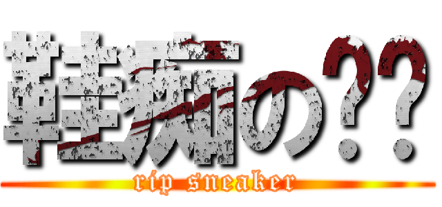 鞋痴の开开 (rip sneaker)