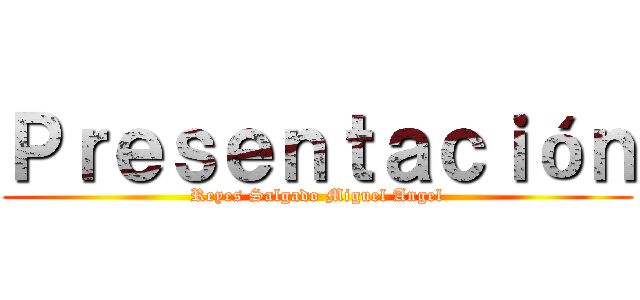 Ｐｒｅｓｅｎｔａｃｉóｎ (Reyes Salgado Miguel Angel)