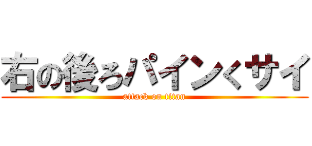 右の後ろパインくサイ (attack on titan)