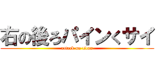 右の後ろパインくサイ (attack on titan)