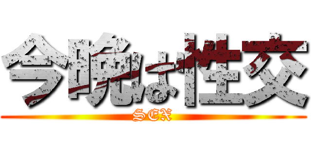 今晩は性交 (SEX)