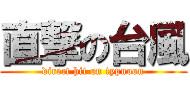 直撃の台風 (direct hit on typnoon)
