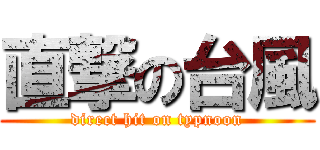 直撃の台風 (direct hit on typnoon)