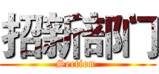 招新部门 (Section )