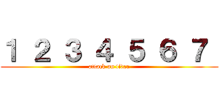 １ ２ ３ ４ ５ ６ ７  (attack on titan)