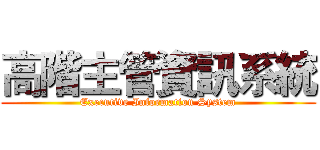 高階主管資訊系統 (Executive Information System)