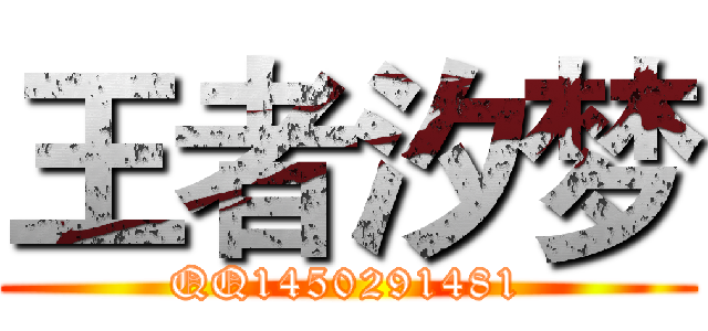 王者汐梦 (QQ1450291481)