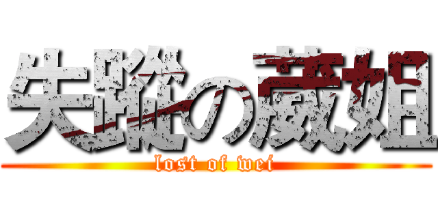 失蹤の葳姐 (lost of wei)