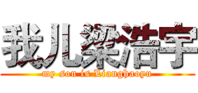 我儿梁浩宇 (my son is Lianghaoyu)