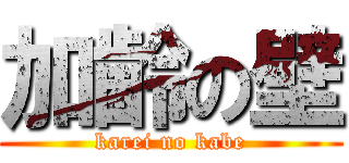 加齢の壁 (karei no kabe)