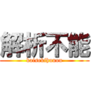解析不能 (kaisekihunou)