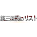 第三回戦のリスト ()