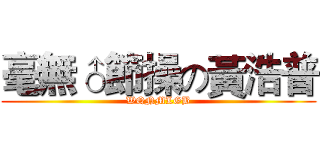 毫無♂節操の黃浩普 (WQNMLGB)