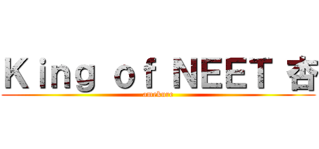 Ｋｉｎｇ ｏｆ ＮＥＥＴ 杏 (amekure)