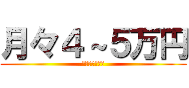 月々４～５万円 (契約年数は５年)