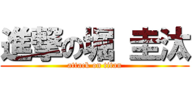 進撃の堀 圭汰 (attack on titan)