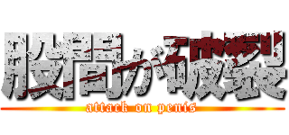 股間が破裂 (attack on penis)