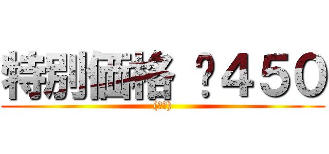 特別価格 ¥４５０ ((税込))
