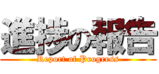 進捗の報告 (Report of Progress)