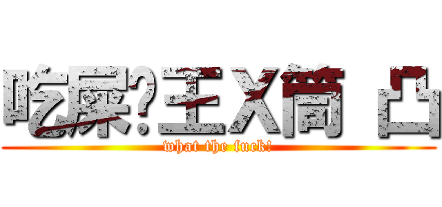 吃屎吧王Ｘ筒 凸 (what the fuck!)