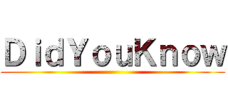 ＤｉｄＹｏｕＫｎｏｗ ()