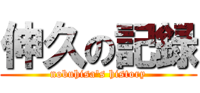 伸久の記録 (nobuhisa's history)