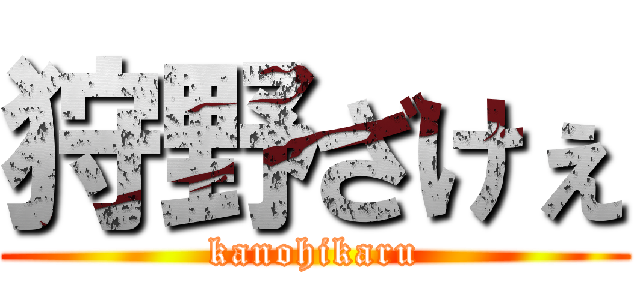 狩野ざけぇ (kanohikaru)