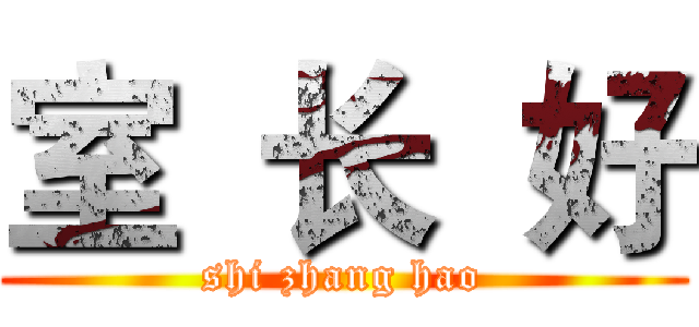 室  长  好 (shi zhang hao)