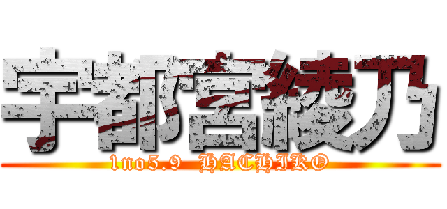 宇都宮綾乃 (1no5.9  HACHIKO)