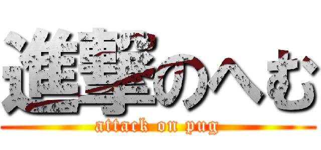進撃のへむ (attack on pug)