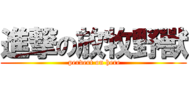 進撃の放牧野獸 ( pervert on here)