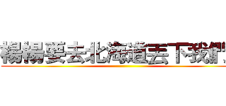 楊楊要去北海道丟下我們！ ()