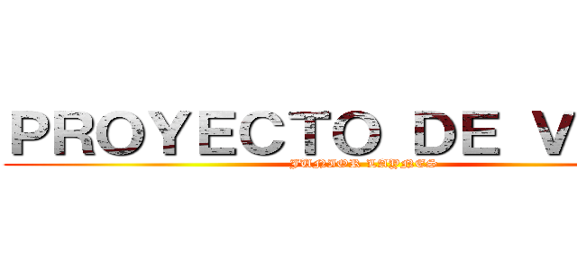 ＰＲＯＹＥＣＴＯ ＤＥ ＶＩＤＡ  (JUNIOR LAYNES)