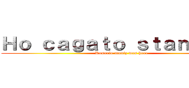 Ｈｏ ｃａｇａｔｏ ｓｔａｎｏｔｔｅ (Rosario muniz was here)