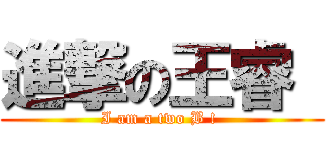 進撃の王睿  (I am a two B ! )