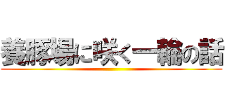 養豚場に咲く一輪の話 ()