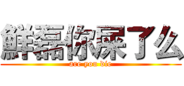 鮮磊你屎了么 (are you die)