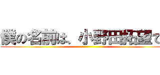 僕の名前は、小野田拓望です ()