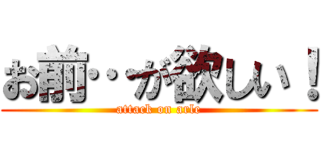 お前…が欲しい！ (attack on arle)