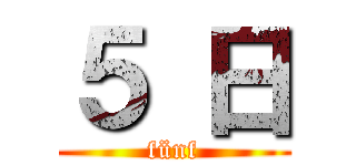 ５ 日 (fünf)