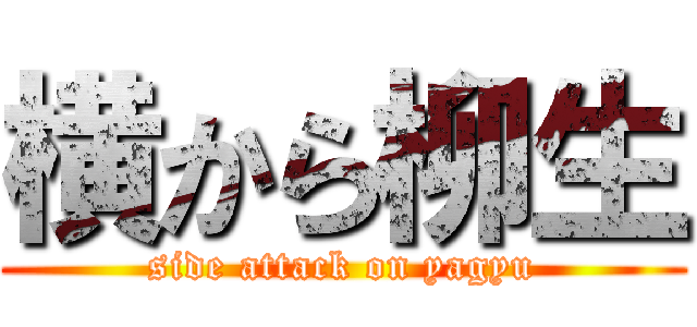 横から柳生 (side attack on yagyu)