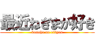 最近ねぎまが好き (konoha no eikyou)