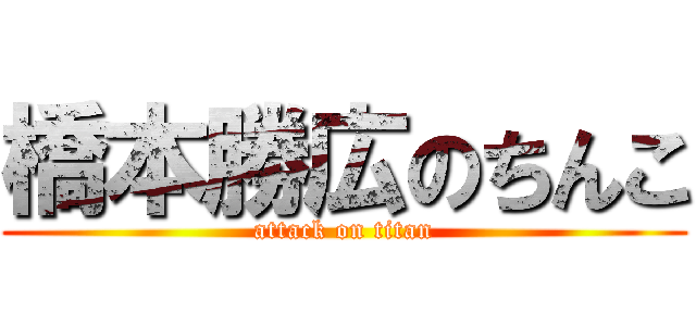 橋本勝広のちんこ (attack on titan)