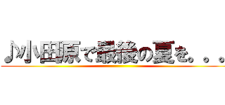 ♪小田原で最後の夏を。。。 ()