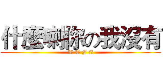 什麼喇你の我沒有 (W T F 嘎文)